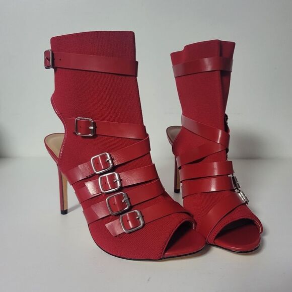 Nicole Miller open toe buckle heels - Picture 2 of 9